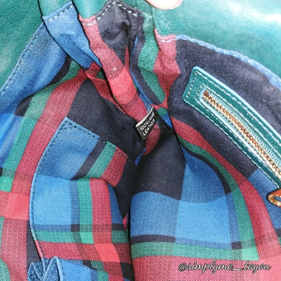 Marc Jacobs Distressed Green Leather Shoulder Bag - Picture 3 of 10